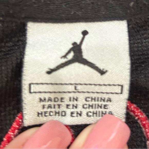 Nike Air Jordan Track Jacket Youth L 16/18 Black Red Jumpman Logo Full Zip - Picture 11 of 13